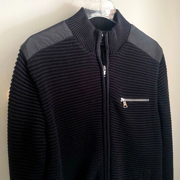 NWT INC International Concepts Men's Hale Ottoman Ribbed Zip-up Sweater Jacket - Picture 3 of 12